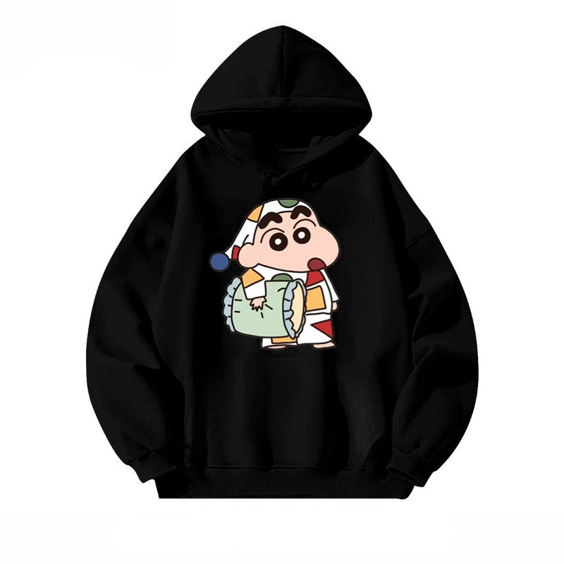 Retro Crayon Shin Chan Áo Khoác Trẻ Em Xuân Thu Dài Tay Dáng Rộng Hoạt Hình Dễ Thương Top ﻿