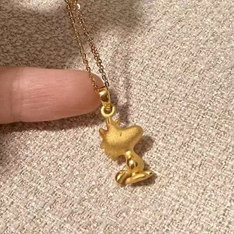 Vàng Snoopy Hỗn Hợp Nhỏ Vàng Chim Vòng Cổ Nữ Ngọt Ngào Dễ Thương Tinh Tế Hoạt Hình Retro Thiết Kế Xương Đòn Dây Chuyền