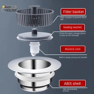 PlumHOUSE 1 Bộ Lọc Thoát Nước Bồn Rửa Bounce Core-Odor & Chống Rò Rỉ, Lọc Thoát Nước Rửa Chén, Lọc Chống Tắc VN