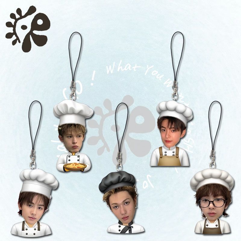 KPOP Korean Boy Group Cortis Celebrity Peripheral Kitchen God Mobile Phone Chain Cute Cute Cute Acrylic Backpack Hanging