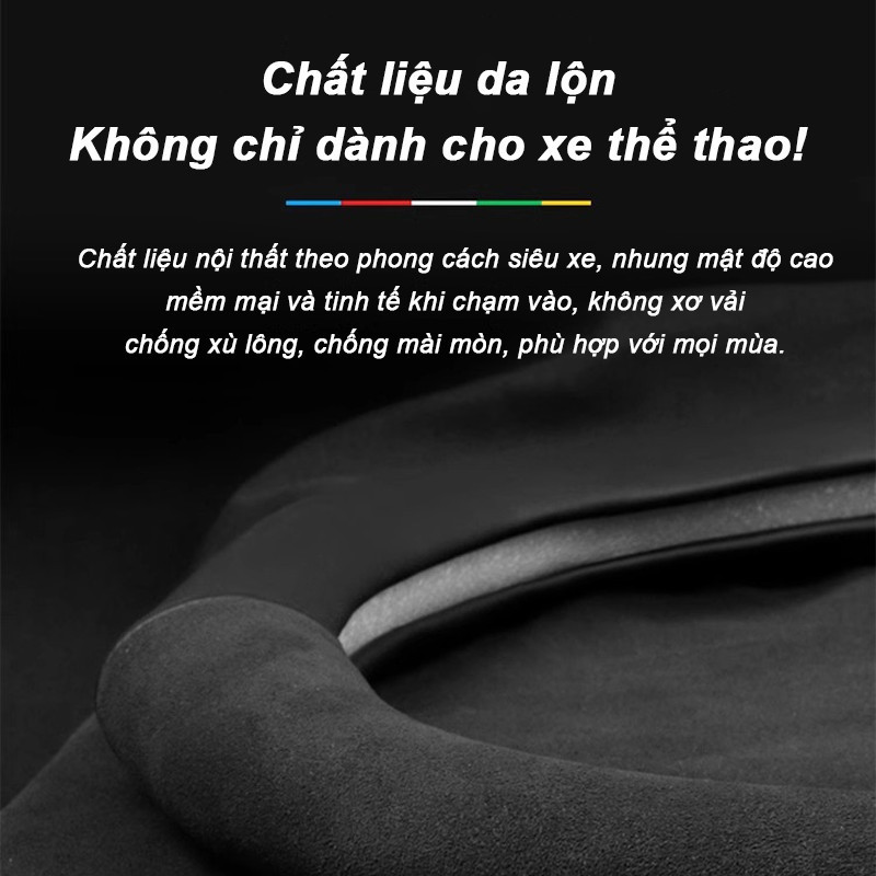 Bọc Tay Lái 2 Mảnh Da Lộn Sợi Carbon Cao Cấp - Chống Trượt Hiệu Quả, Dễ Lắp Đặt, Nâng Cấp Nội Thất & Độ Bền Cho Ô Tô