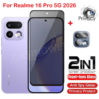 Bảo Vệ Màn Hình Cho Realme 16 Pro 16T 5G 4G 2026 Kính Cường Lực Riêng Chống Gián Điệp Toàn Bộ Bảo Vệ Màn Hình Chống Peek Phim Riêng Tư