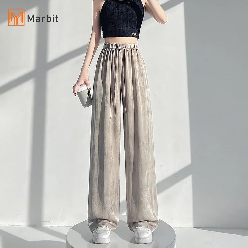 [Mar-T] Tranh mực tie-dye - Quần ống rộng satin dành cho nữ