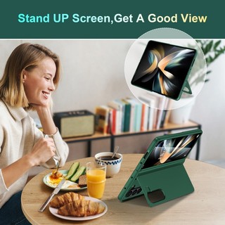 Dành Cho Samsung Galaxy Z Fold 7 6 5 4 3 Siêu Mỏng Mờ Gấp Đứng Ốp Lưng Điện Thoại Cho Galaxy Z Fold7 6 Vỏ Bảo Vệ