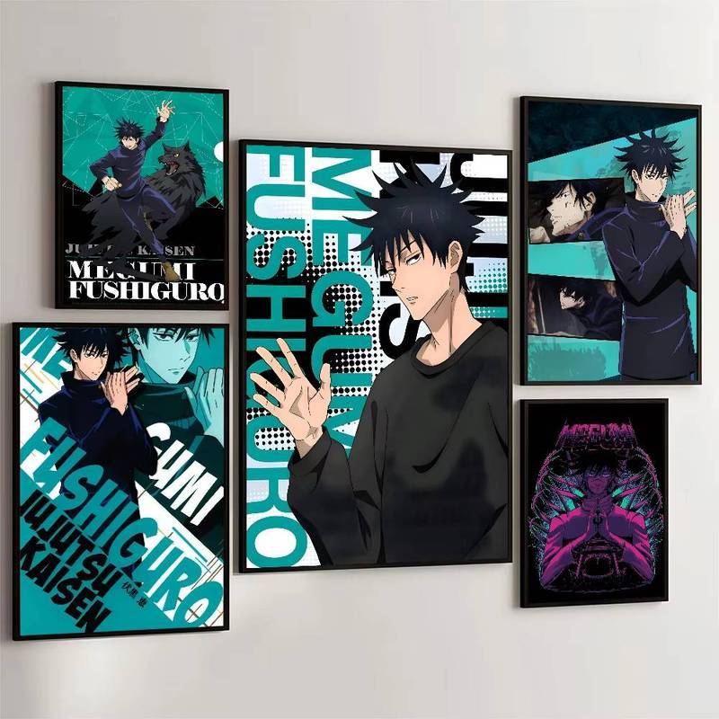 Fushiguro Megumi Anime Phim Canvas Tranh Nghệ Thuật Nhà Trang Trí Tường Canvas Poster