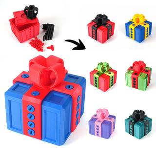 Sáng Tạo Giáng Sinh 3D In Quà Tặng Vít Có Thể Tháo Rời Hộp Quà Giáng Sinh Giả Bất Ngờ Trừu Tượng Hộp Đồ Chơi