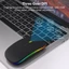 Chuột không dây Bluetooth tech store có đèn LED nền sạc lại được cho laptop/ điện thoại/ máy tính bảng Android