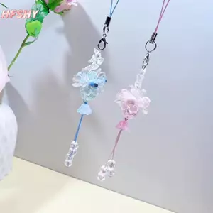 HFSHY Điện Thoại Đơn Giản Quyến Rũ Mặt Dây Chuyền Hoa Laser Đính Hạt Đa Năng Điện Thoại Di Động Chống Mất Dây Mặt Dây Chuyền Bapa Phụ Kiện Trang Trí VN