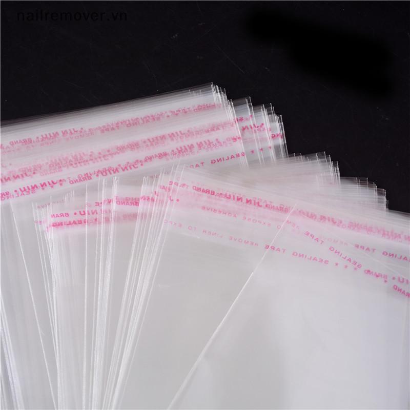 [NR] 100 Cái / túi OPP Clear Seal Trang Sức Nhựa Tự Dính Túi Ngủ Nhà MỚI