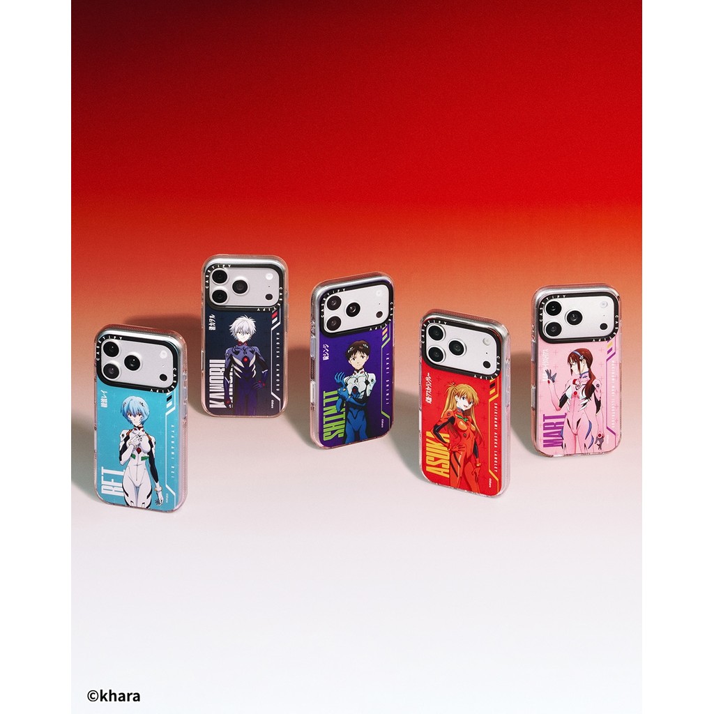 CASECASE X EVANGELION Impact Vỏ hút từ tính trong suốt cho iPhone 17 / 16 / 15 / 14 Pro Max | Mặt sau Acrylic bảo vệ quân sự với bao bì cao cấp