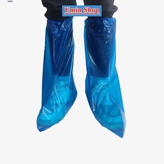 ( COMBO 10 ĐÔI )  Ủng Đi Mưa Bọc Giày Nilon Tái Sử Dụng Được Tiện Dụng
