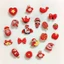 Set 12 charm màu đỏ - Charm gắn dép xinh đáng yêu- Tổng hợp 17 bộ màu Hot