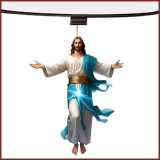 Mặt dây chuyền gương chiếu hậu ô tô 2D Flat Tôn giáo Chúa Giêsu Tự động treo trang trí Gương ô tô Treo trang trí haooyisvn