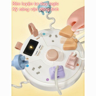 【BabyJoy】Đồ chơi ổ cắm,Đồ chơi bảng tương tác, giáo dục mầm non, cải thiện khả năng tập trung