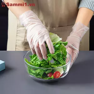 ZK 60 Cái / hộp TPE Găng Tay Dùng Một Lần Axit Chống Trơn Trượt An Toàn Làm Việc Cấp Thực Phẩm Găng Tay Vệ Sinh VN