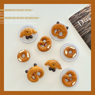 3d Dễ Thương Bánh Quy Màu Tròn Từ Tính Giá Đỡ Điện Thoại Cho IPhone 17 16 15 14 13 12 Pro Max 14 Plus Có Thể Gập Lại Vòng Cầm Co Giãn Để Bàn Đứng P4