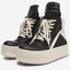 Mùa Thu Đông Nam Nữ Đen Trắng Da Bò Dày Đế Ngược Tam Giác Giày Cao Cấp Nam High Street Giày Tăng Chiều Cao Giày Martin Boots