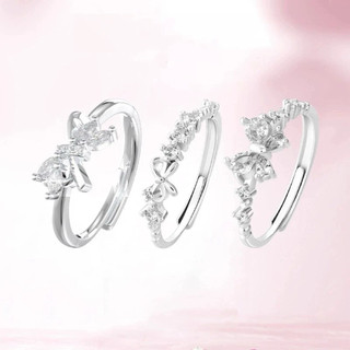 Nhẫn Zircon Sang Trọng Với Ánh Sáng Hấp Dẫn, Phù Hợp Cho Bạn Gái