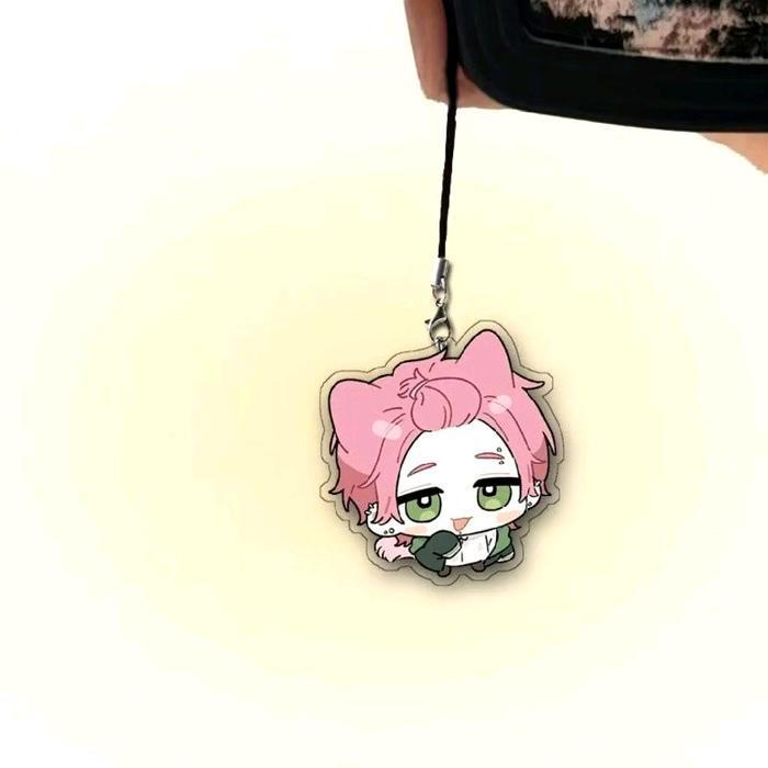 Phone Strap Anime Wind Breaker Lucu Transparan | Gantungan HP Manik Lucu Anime Kawaii, Aksesoris Acrylic