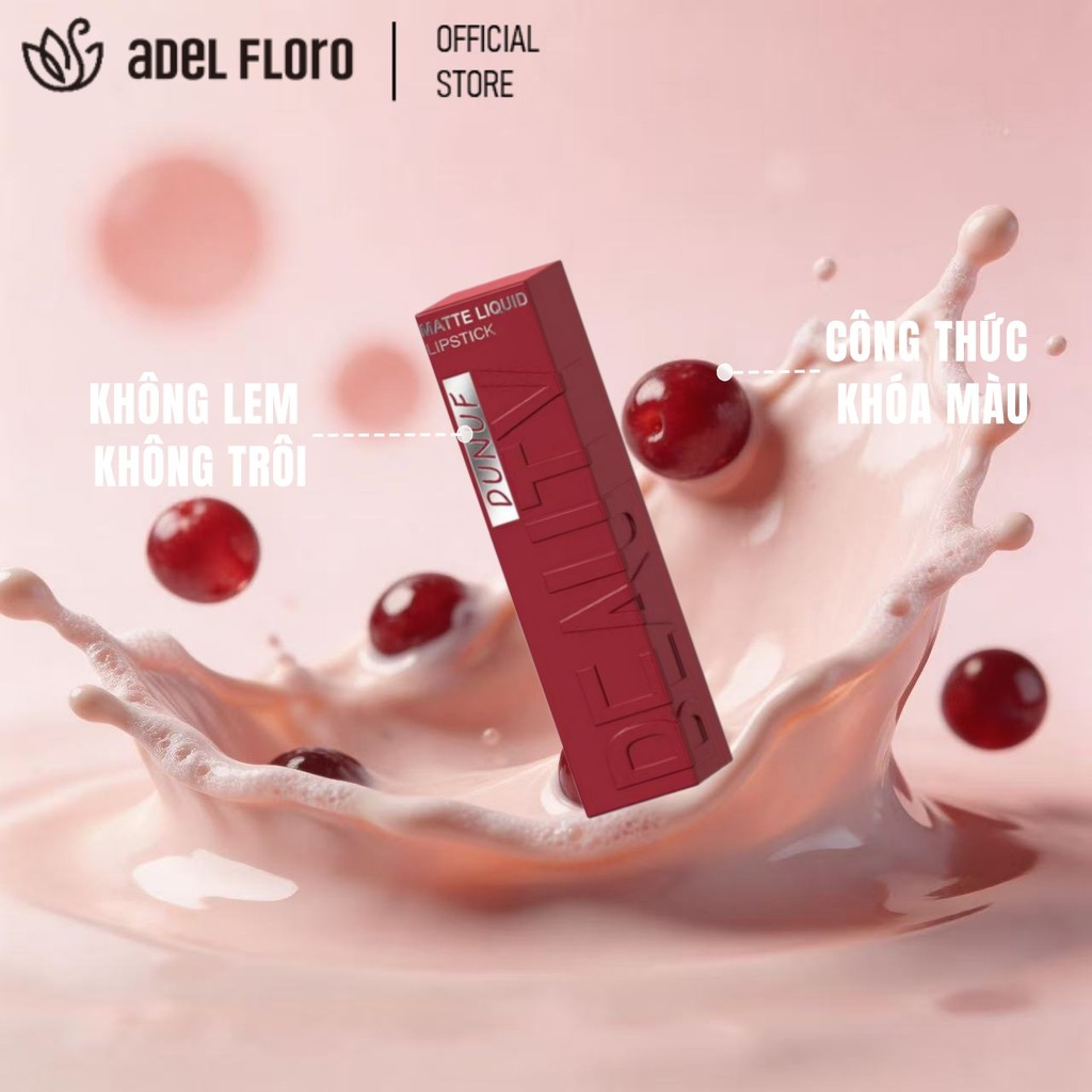 💋【Adel Floro & Co.】Son Lì VYNL | Siêu lì màu, mượt nhung, không khô môi, lên màu chuẩn