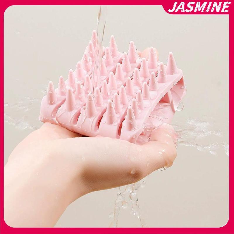 JASMINE Máy Mát Xa Da Đầu Bàn Chải Dầu Gội Rửa Tóc Da Đầu Silicon Mềm Máy Mát Xa Da Đầu Hairb Để Loại Bỏ Gàu Dầu Gội Bàn Chải JASMINE