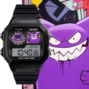 Pokemon Anime Ngoại Vi Gengar Đồng Hồ Học Sinh Trung Học Trẻ Em Đồng Hồ Điện Tử Đồng Hồ Báo Thức Thời Gian Đồng Hồ Quà Tặng Sinh Nhật