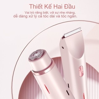 2026 Máy Cạo Lông Không đau Chức Năng Máy Cạo Râu điện Nữ Mới 2-trong-1,Tông đơ Bikini,Chống Nước IPX7, Lưỡi Dao Gốm Kép