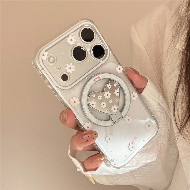 Ốp điện thoại TPU họa tiết hoa trắng cho iPhone 17 Pro Max