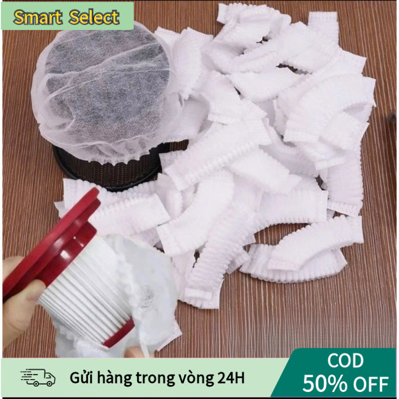 【COD】Set túi lưới lọc bụi 100 cái dùng một lần，tiện lợi và vệ sinh, chỉ cần thay túi mới sau mỗi lần hút bụi.