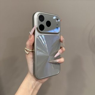 Như 17Pro Ống Kính Mạ Điện Aurora Màu Trơn Acrylic Ốp Lưng Điện Thoại iPhone 17Promax 13 14 15 16 Pro Max Chống Sốc Nam Nữ Vỏ Di Động