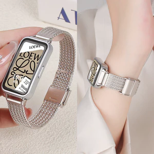 Dây kim loại từ tính cho Huawei Band 11/11 Pro/8/9/10, thép không gỉ