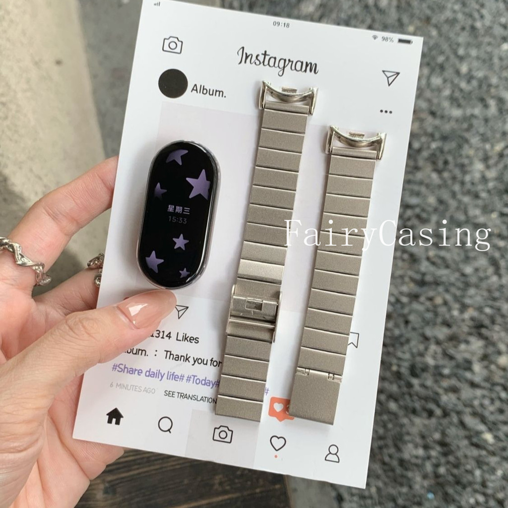 Kim Loại Phổ Biến Cho XIAOMI Band 10 9 8 Dây Đeo Cho Mi Band 8 Vòng Tay Cho Xiaomi Band 7 6 5 4 3 NFC Dây Đeo Tay Phụ Kiện