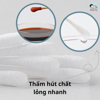 Tăm bông cho bé sơ sinh V-Coool, hộp 200/400 que