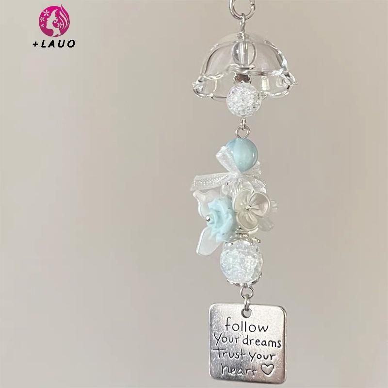 Springevenstar Trong Suốt Móc Khóa Chuông Gió Dễ Thương Mặt Dây Chuyền Móc Khóa Điện Thoại Di Động Dây Kawaii Túi Phụ Kiện Trang Trí Trang Trí Nhà Cửa Springevenstar