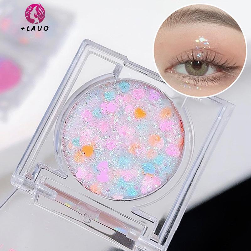 Springevenstar Trái Tim Sáng Bóng Sequin Gel Lấp Lánh Kem Phấn Mắt Xanh Hồng Vàng Ngôi Sao / Mặt Trăng Móng Tay Rời Kim Sa Lấp Lánh Keo Halloween Trang Điểm Mắt Cơ Thể Springevenstar
