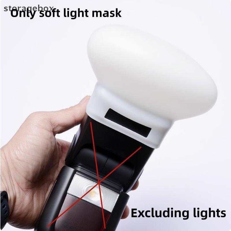 [Hộp lưu trữ] 1 Cái Khuếch Tán Bounce Dome Silicon Mềm Mũ Flash Cho GODOX Nikon Sony Olympus Fujifilm Panasonic Yongnuo Speedlite Đẹp