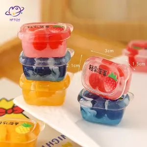 HFTOY 3 Nhà Búp Bê Mini Siêu Thị Nhựa Kín Tổ Hợp Trái Cây Mô Hình Mô Phỏng Trang Trí Thực Phẩm ~