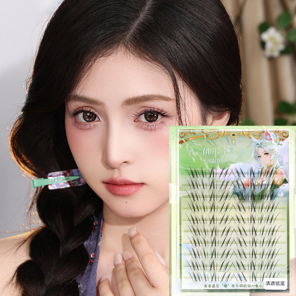 Lông mi giả đuôi cáo 9-12mm Chiều dài hỗn hợp C Curl Nhẹ cho mắt châu Á phong cách Trung Quốc