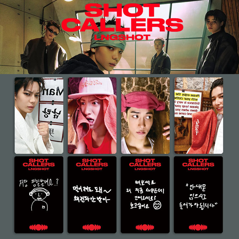 4 LNGSHOT SHOT CALLERS Album Photocards MAKESTAR MUSIC KOREA