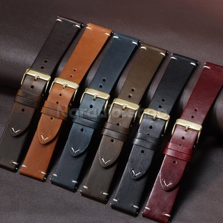 18-24mm Sáp Dầu Da Thật Chính Hãng Dây Đeo Đồng Hồ Cho Doanh Nghiệp Phát Hành Nhanh Retro Da Dây Đeo Đồng Hồ Nam Nữ Để Thay Thế