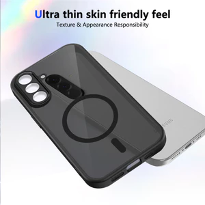 Ốp lưng Samsung A57 5G Vỏ thu hút từ tính màu đen mờ cho Ốp điện thoại Samsung Galaxy A57 5G