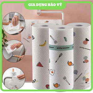5 CUỘN Khăn lau bếp đa năng Họa tiết 20CM siêu dai, thẩm hút tốt, có thể tái sử dụng - Gia Dụng Anh Dương 68