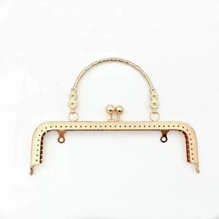 20cm Vuông Nổi DIY Handmade Ba Hoa Miệng Vàng Tay Cầm Miệng Tay Cầm Vàng Tay Cầm Phụ Kiện Túi Phụ Kiện DDV4