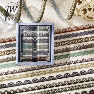 JIANWU 12 Cuộn / bộ Silk Dream Series Vintage Ren Hoa Phong Cảnh Chất Liệu Cắt Băng PET Sáng Tạo DIY Tạp Chí Văn Phòng Phẩm