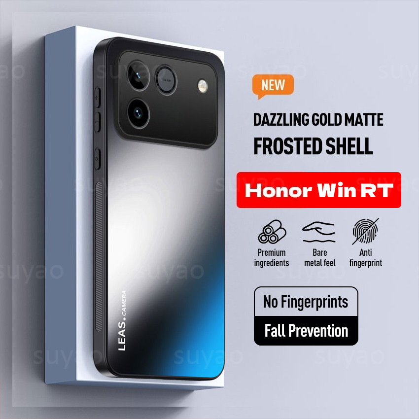 Dành Cho Honor Win RT WinRT 2026 Ốp lưng AG Mờ Dazzling Vàng Vỏ Silicon HonorWinRT Chống Sốc Bảo Vệ Cứng Mềm TPU + PC Matte Ốp Lưng