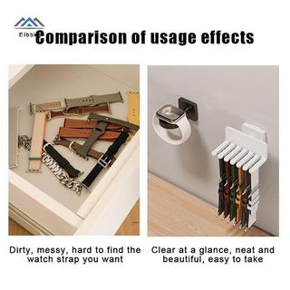 ELBBKG Không Khoan Dây Đeo Đồng Hồ Lưu Trữ Ra Treo Tường Nhựa Dây Đeo Đồng Hồ Kệ Bảo Quản Tiết Kiệm Không Gian Đồng Hồ Người Tổ Chức Giá Đỡ Mới