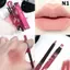 Springevenstar DIKALU Matte Lip Liner Bút Chì Có Bàn Chải Hai Đầu Màu Xám Khỏa Thân Màu Hồng Môi Đường Viền Tint Pen Lipsti Non-sti Cup Lips Trang Điểm Springevenstar
