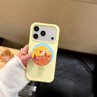 Ốp bảo vệ chân đế họa tiết chú chó con dễ thương cho iPhone 11 12pro 13promax 15pro 15promax 14promax 14 pro 16 pro max 16 plus 17 17 pro 17 pro max chain silicon bảo vệ