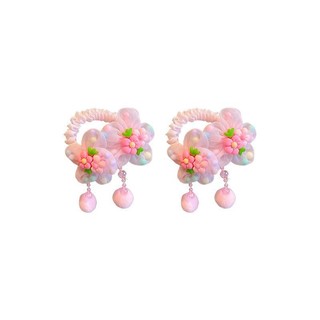 Trẻ Em Siêu Cổ Tích Nhiều Màu Sắc Hoa Đầu Bé Gái Tóc Hồng Bóng Nhỏ Scrunchy Nhẫn Bé Không Làm Tổn Thương Dây Buộc Tóc Đuôi Ngựa Tóc MYTS