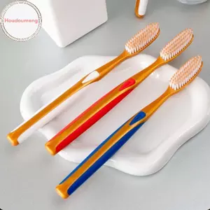 Hooudou 6 chiếc Bàn chải đánh răng lông mềm đầu lớn, thiết kế rộng chống trượt, có đầu bàn chải hình chữ U mở rộng VN